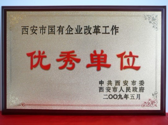 2009年5月，被西安市委、市政府評為西安市國企業改革工作優秀單位